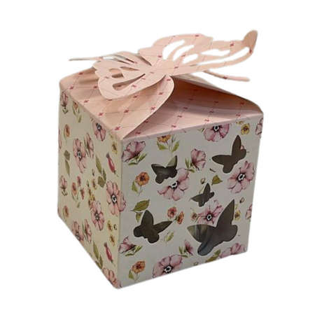Pink Floral Butterfly Hamper