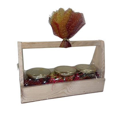 Wooden Tray (3 Jars)