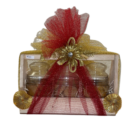 Wooden Tray (3 Jar) Cookies