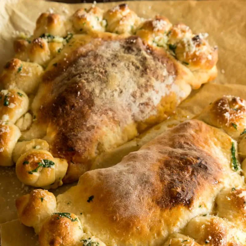 Stuffed Garlic Calzone