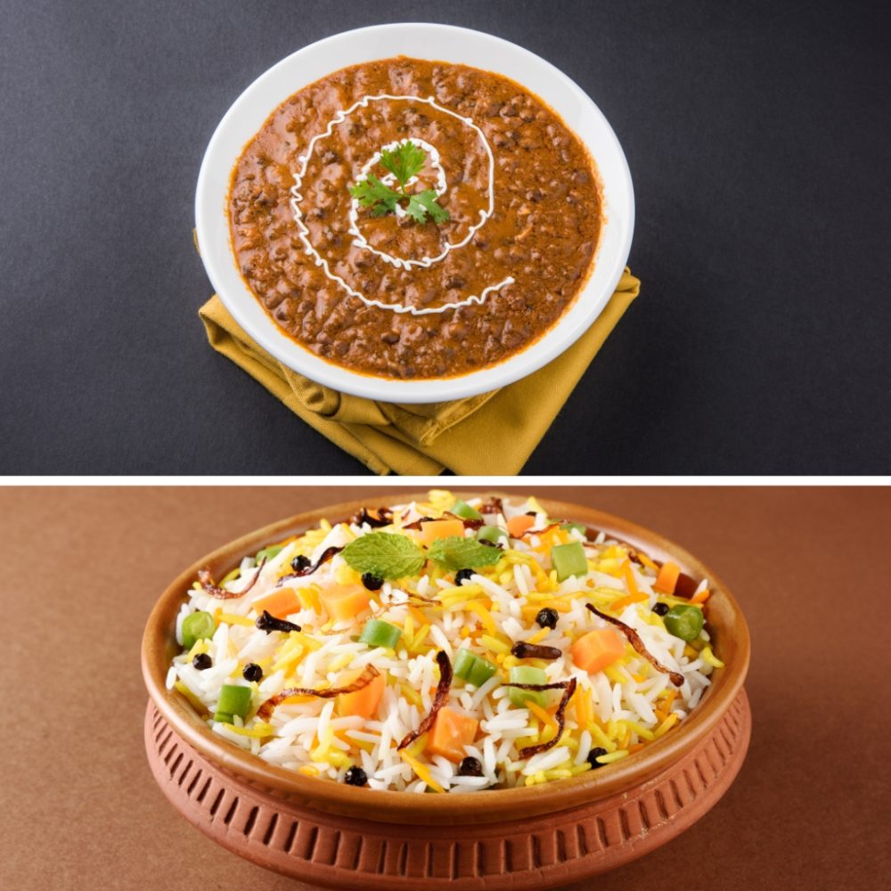 Veg Biryani With Dal Makhani