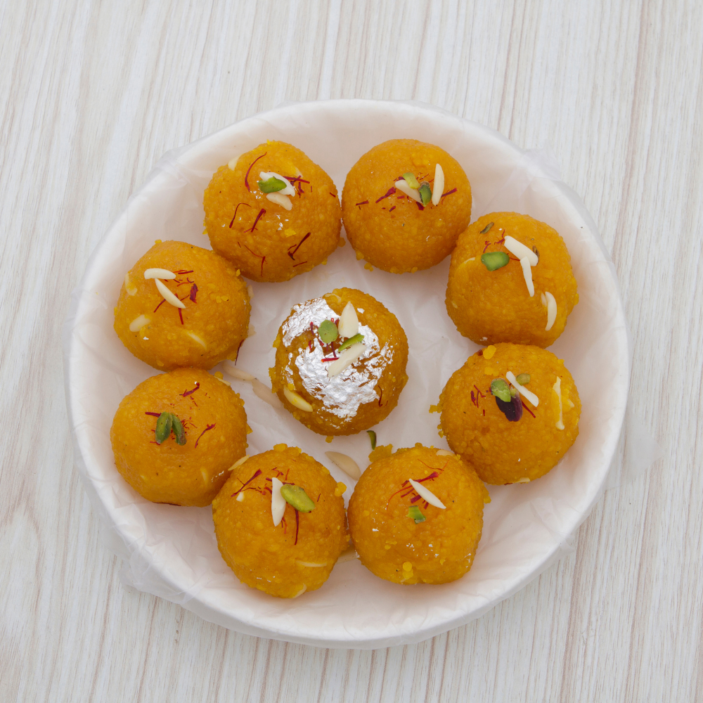 Kesar Motichur laddu - Sugar Free