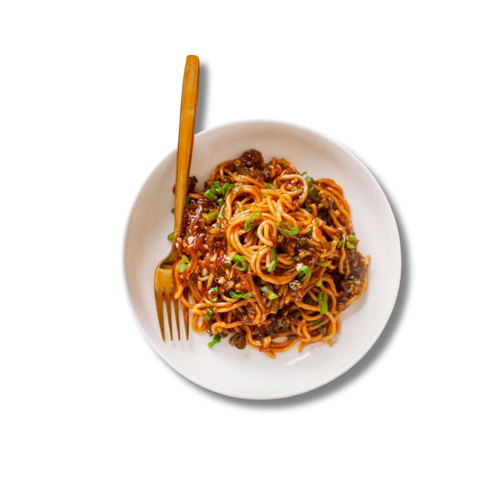 Chilli Garlic Noodles With Machurian Gravy