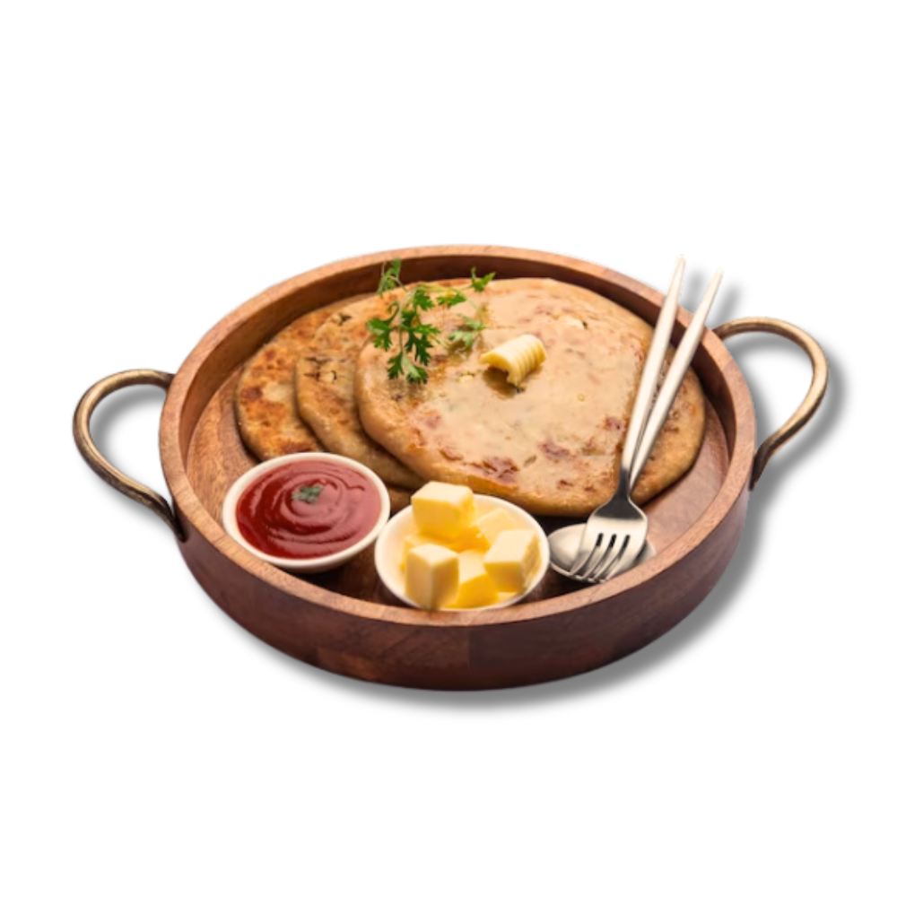 Aloo Gobhi Stuffed Paratha With Dahi